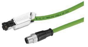 IE connecting Cable M12-180/IE FC RJ45 Plug-145, IE FC Trailing Cable GP