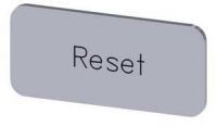 Bezeichnungsschild 12,5x27mm, Schild silber, Beschriftung: Reset 3SU1900-0AC81-0DU0