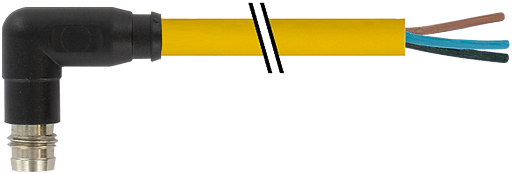 M8 St. 90° snap-in freies Ltg.-ende