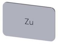 Bezeichnungsschild 17,5x27mm, Schild silber, Beschriftung: Zu 3SU1900-0AD81-0AL0