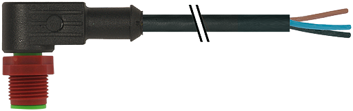 M12 230V St. gew.mit freiem Leitungsende 3p.C-Cod.