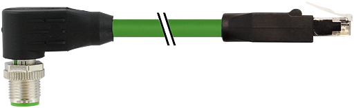 M12 St. 90°/ RJ45 0° geschirmt Ethernet