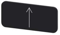 Bezeichnungsschild 12,5x27mm, Schild schwarz, Symbol: Pfeilrichtung nach oben 3SU1900-0AC16-0QS0