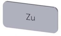 Bezeichnungsschild 12,5x27mm, Schild silber, Beschriftung: Zu 3SU1900-0AC81-0AL0