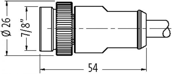 7/8'' (Mini) St. 0° freies Ltg.-ende