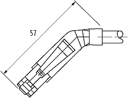 RJ45 St. 45° oben / RJ45 St. 45° links geschirmt