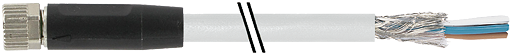 M8 Bu. 0° freies Ltg.-ende, geschirmt