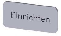 Bezeichnungsschild 12,5x27mm, Schild silber, Beschriftung: Einrichten 3SU1900-0AC81-0AR0