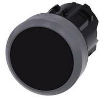 Drucktaster, 22mm, rund, schwarz, Druckknopf 3SU1030-0AA10-0AA0