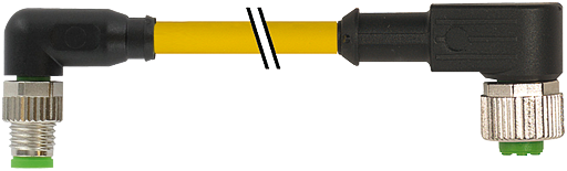 M8 St. 90° / M12 Bu. 90° A-kod.