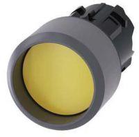 Drucktaster, 22mm, rund, gelb, Frontring 3SU1030-0CB30-0AA0