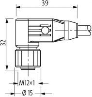 M12 Bu. 90° A-kod. freies Ltg-ende geschirmt F&B 7014-13261-2012000