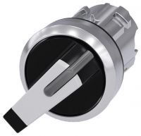 Knebelschalter, beleuchtbar, 22mm, rund, Metall, Hochglanz, weiß 3SU1052-2FC60-0AA0