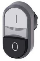 Doppeldrucktaster, beleuchtet, 22mm, rund, weiß: I, schwarz: O 3SU1031-3BB61-0AK0