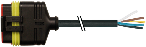 Ventilstecker SuperSeal Bu 6-pol. freies Ltg.-ende