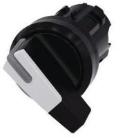 Knebelschalter, beleuchtbar, 22mm, rund, schwarz, weiß 3SU1002-2CF60-0AA0