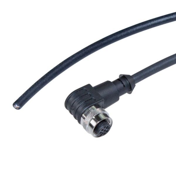 Sensor Kabel, PUR, 10 m, 5-Adern, offen/M12 Winkelbuchse, A-kodiert