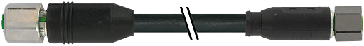 M12 St. 0° / M8 Bu. 0° geschirmt V4A