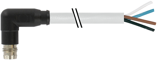 M8 St. 90° snap-in freies Ltg.-ende