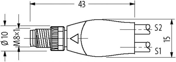 M8 St. Y-Verteiler / M8 Bu. 0°