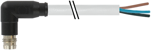 M8 St. 90° snap-in freies Ltg.-ende