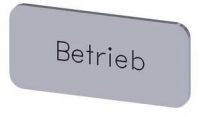 Bezeichnungsschild 12,5x27mm, Schild silber, Beschriftung: Betrieb 3SU1900-0AC81-0AP0