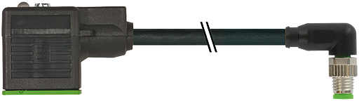 M8 St. gew.4pol. auf MSUD Ventilst. BF BI 11mm