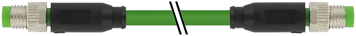 M8 St. 0° / M8 St. 0° A-kod. geschirmt