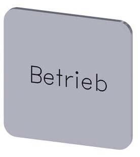 Bezeichnungsschild 22x22mm, Schild silber, Beschriftung: Betrieb