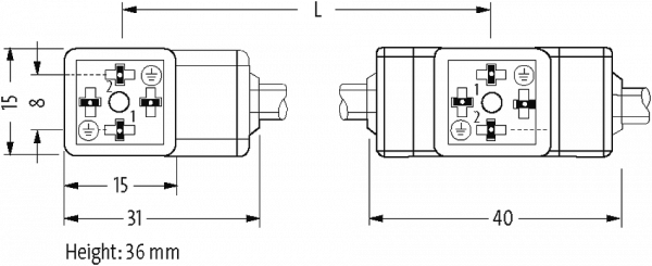 MSUD Doppelventilst. BF C 8mm freies Ltg.-ende