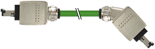 RJ45 Push Pull St. 0°/ RJ45 Push Pull St. 45° AIDA