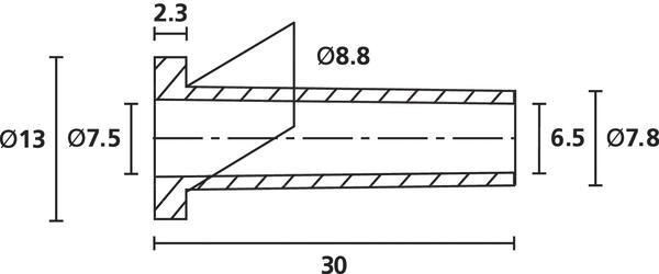 Hellermann HV2107-PVC-BK-T1 85x8,0mm