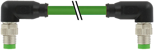 M8 St. 90° 180° / M8 St. 90° A-kod. 180° geschirmt