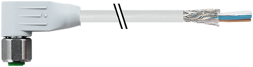 M12 Bu. gew. geschirmt mit freiem Ltg.-ende F&B