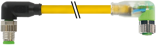 M8 St. 90° / M8 Bu 90° LED