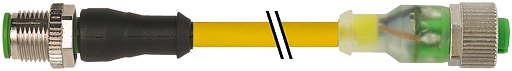 M12 St. 0° / M12 Bu. 0° LED