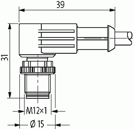 M12 St. 90° / MSUD Ventilst. BF CI 9,4 mm