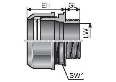 EH PG 09/11 m-tec Schlauchverschraubung, schwarz