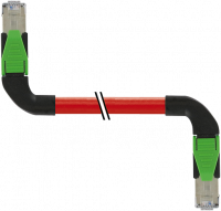 RJ45 St. 90°rechts/ RJ45 St. 90°rechts, Ethernet 7000-74589-7920150