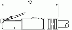 RJ45 St. 0° freies Ltg.-ende, Ethernet