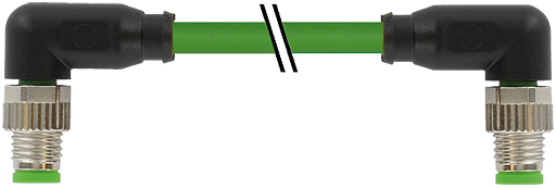 M8 St. 90° / M8 St. 90° A-kod. geschirmt