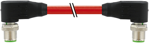 M12 St. 90° / M12 St. 90° geschirmt Ethernet