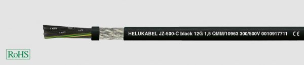 PVC-Steuerleitung JZ-500-C Black 4G0,75 mm² Schwarz