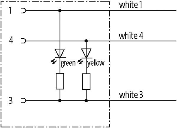 M12 Bu 0° freies Ltg.-ende LED