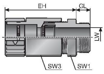 KSV M32X1,5/29 m-fix Schlauch- und Kabelverschraubung, gerade, schwarz