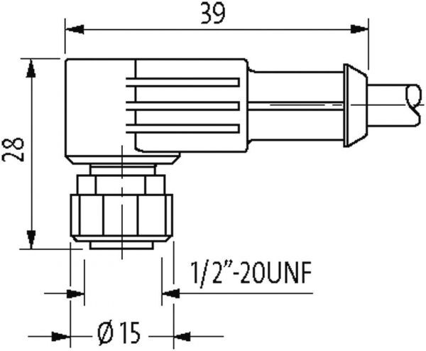 M12 Bu. 90° freies Ltg.-ende 3p.Dual-Keyway