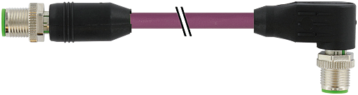 M12 St. 0° / M12 St. 90° D-kod. geschirmt