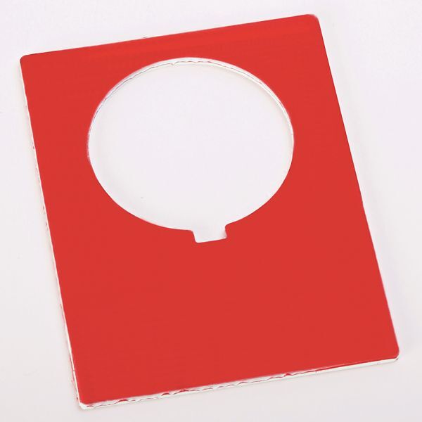 30mm 800H Red Blank Jumbo Legend Plate