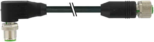 M12 St. 90° / M12 Bu. 0° geschirmt