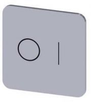 Bezeichnungsschild 22x22mm, Schild silber, Symbol: *O* I 3SU1900-0AF81-0QG0